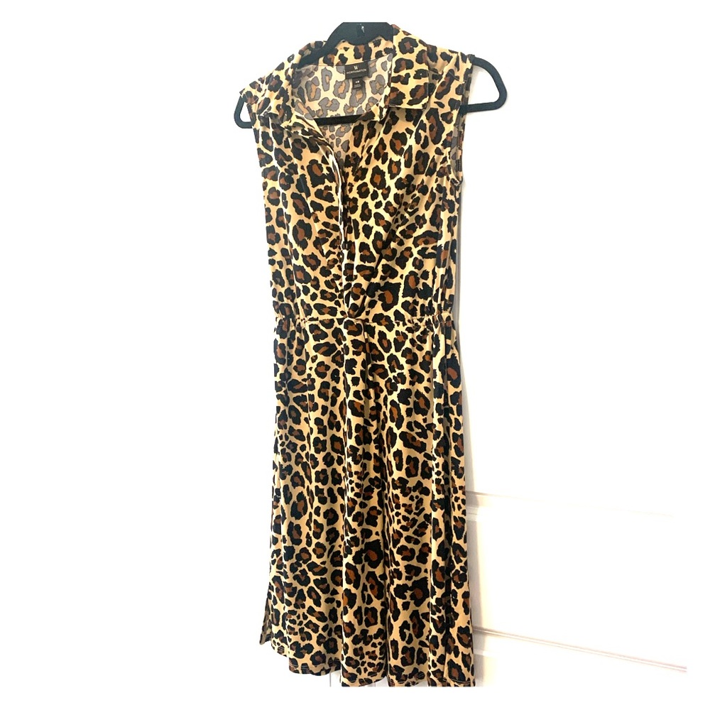 Leopard print work dress